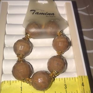 Fall Caramel Chunky Lucite Bracelet